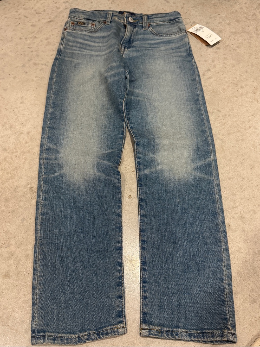 Boy's Blue Straight-Leg Jeans - Classic Washed Denim